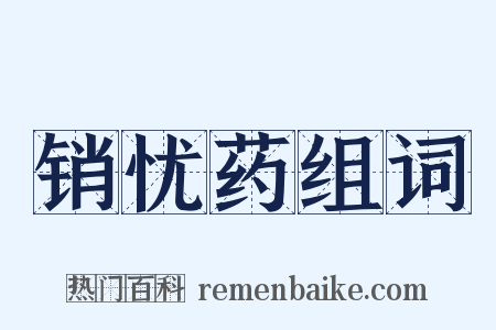 销忧药组词是什么意思的图片